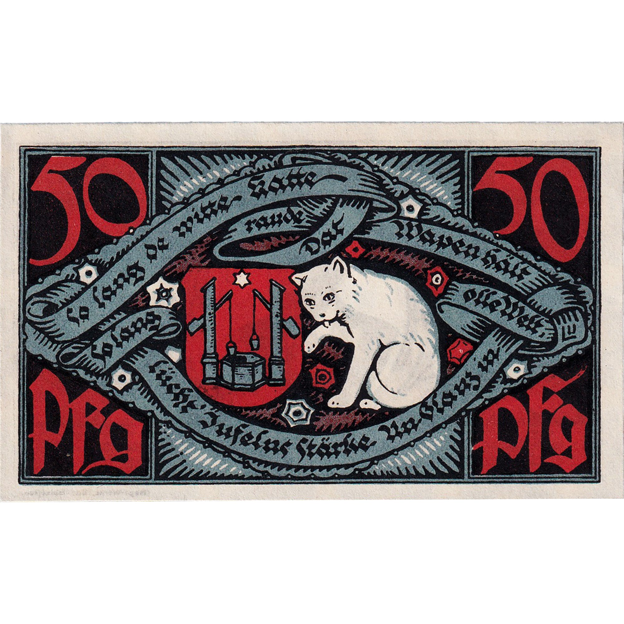 Geldschein, Deutschland, Salzuflen, 50 Pfennig, portrait, 1921, UNZ- Mehl:1159.1