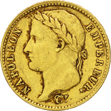 FRANCE, Napoléon I, 20 Francs, 1814, Paris, KM #695.1, EF(40-45), Gold, Gadoury 