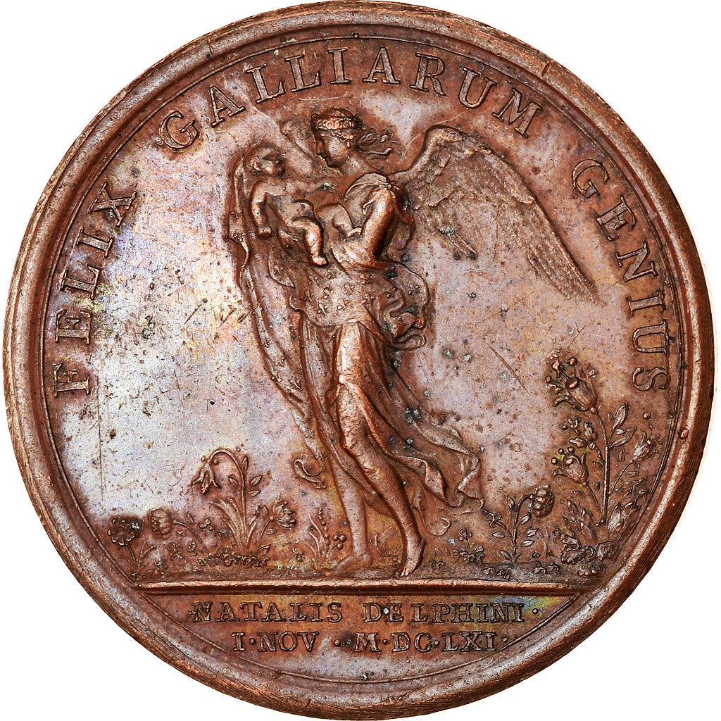 France, Medal, Louis XIV, Naissance du Dauphin, History, 1661, Mauger, Restrike