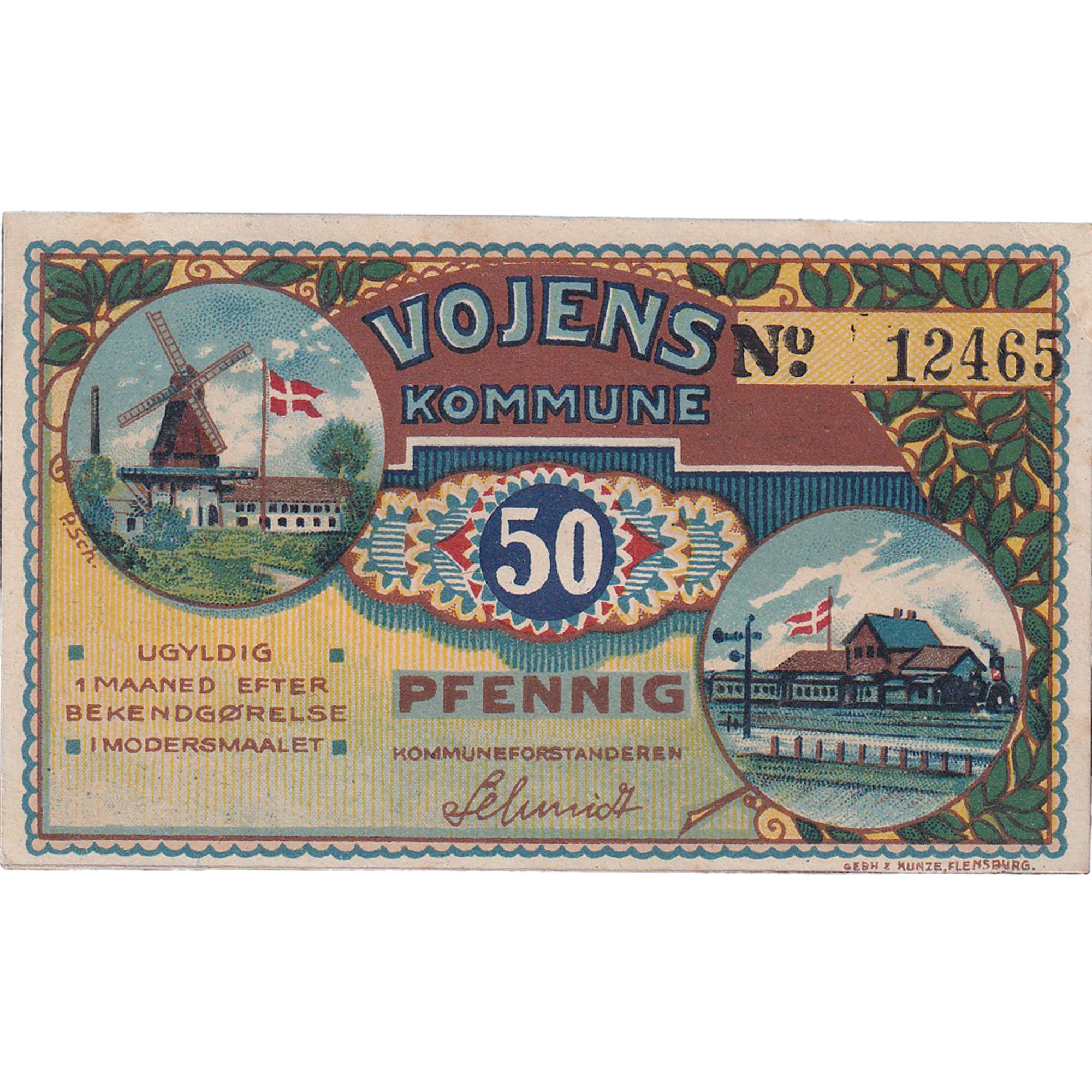 Allemagne, Voyens, 50 Pfennig, gare, 1920, SUP+, Mehl:1455.1
