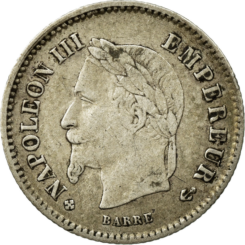 Monnaie, France, Napoleon III, Napoléon III, 20 Centimes, 1867, Strasbourg