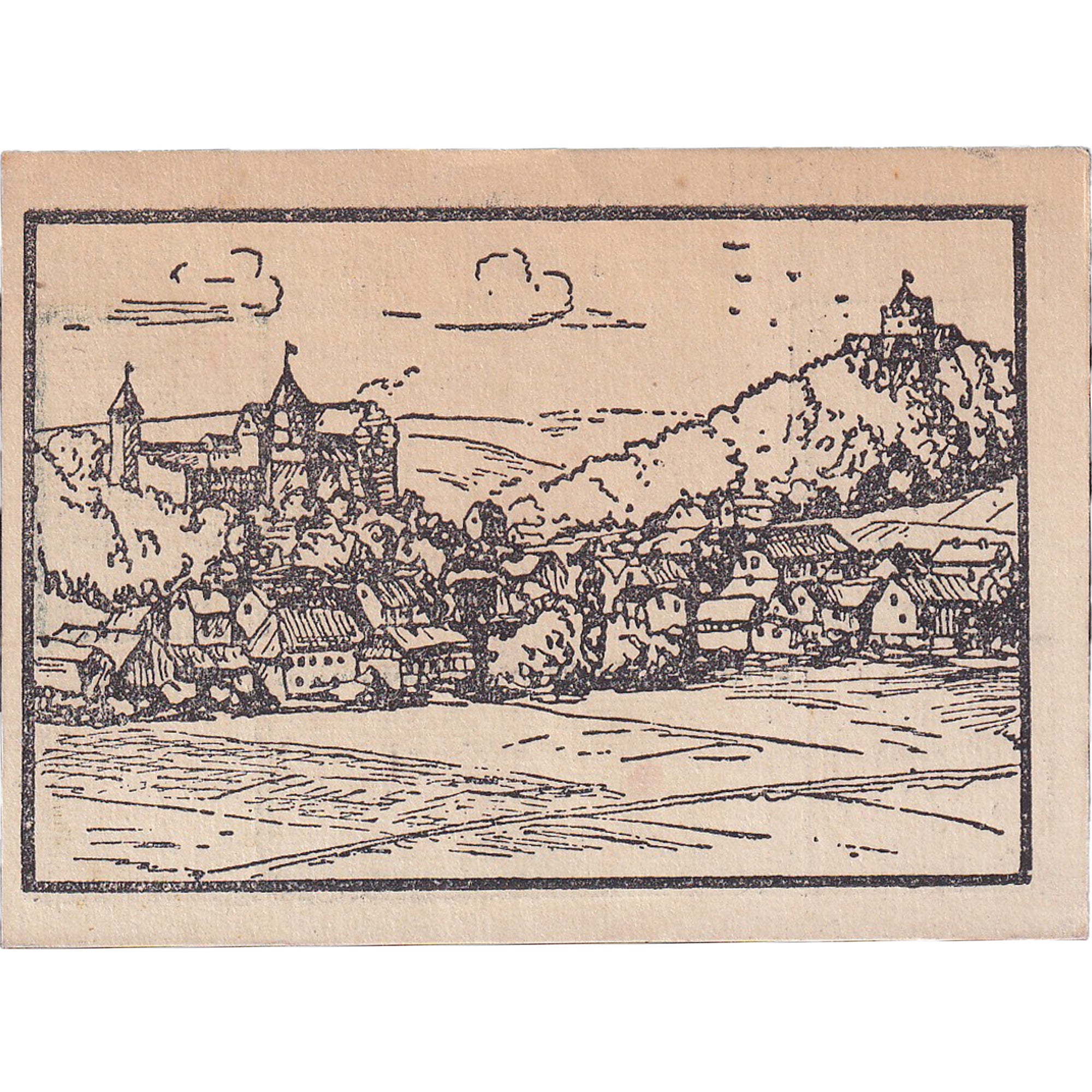 Banconote, Germania, Kranichfeld, 25 Pfennig, village 1921-02-22 SPL Mehl:741.1d