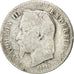 FRANCE, Napoléon III, 50 Centimes, 1865, Paris, KM #814.1, VG(8-10), Silver, 18,
