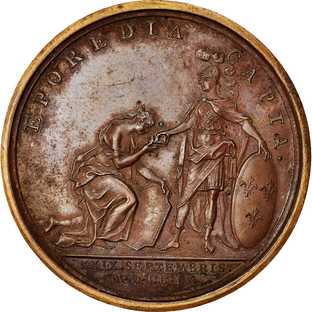 France, Medal, Louis XIV, Prise d'Ivrea, History, 1704, Mauger, Restrike