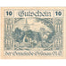 Geldschein, Österreich, Grünau, 10 Heller, Eglise 1920-12-31, UNZ- Mehl:FS 299