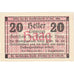 Geldschein, Österreich, Haag, 20 Heller, Texte 1920-12-31, UNZ-, Mehl:FS 318
