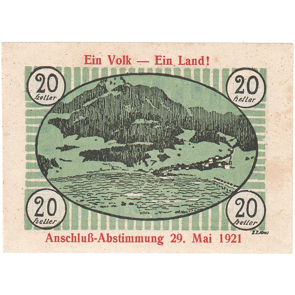 Billet, Autriche, Fuschl, 20 Heller, paysage 1922-01-01, SPL Mehl:FS 215d