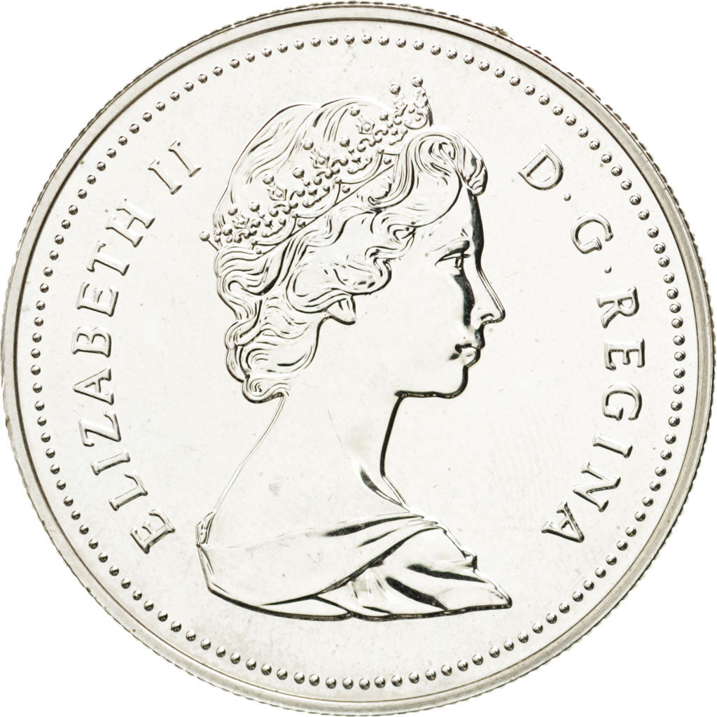 CANADA, Dollar, 1987, Royal Canadian Mint, KM #154, MS(60-62), Silver, 36, 23.44