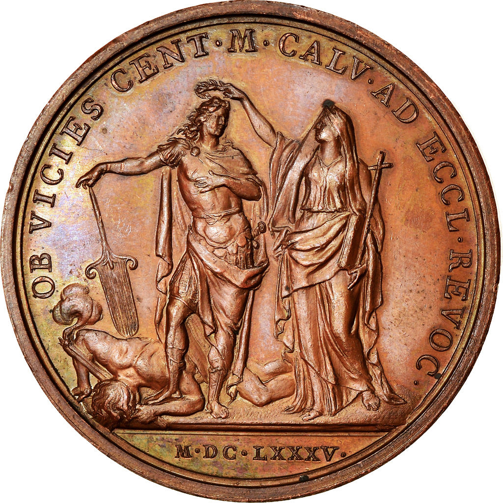France, Médaille, Louis XIV, Révocation de l'Edit de Nantes, History, 1685