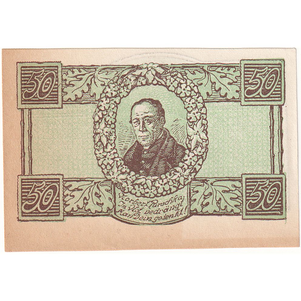 Biljet, Oostenrijk, Waldneukirchen, 50 Heller, paysage, 1920, SUP, Mehl:FS 1134