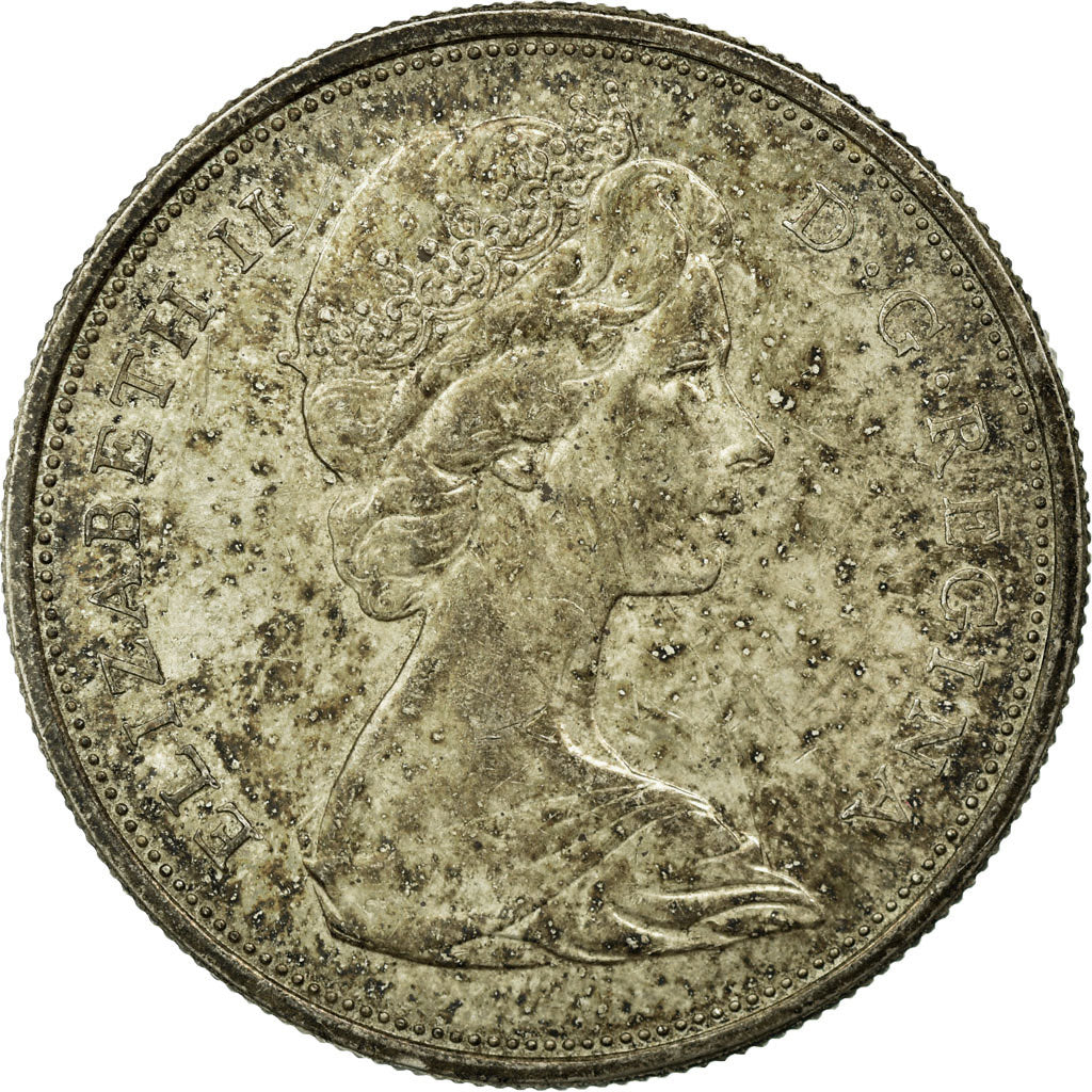 Coin, Canada, Elizabeth II, 50 Cents, 1965, Ottawa, AU(55-58), Silver, KM:63