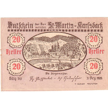 Biljet, Oostenrijk, St Martin, 20 Heller, paysage 1920-12-31, SPL Mehl:FS 913a