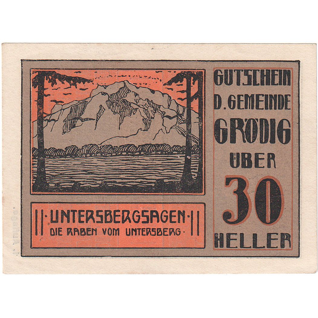 Oostenrijk, Grödig, 30 Heller, fleuve, 1920, 1920-12-31, SPL, Mehl:FS 290a
