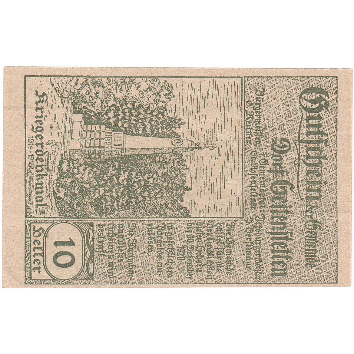 Österreich, Seitenstetten, 10 Heller, château, 1920, UNZ-, Mehl:FS 989b
