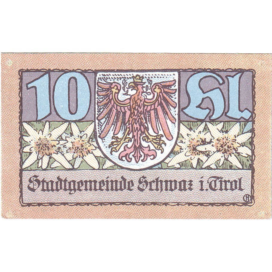 Austria, Schwaz, 10 Heller, Blason, 1920, 1920-12-31, SC, Mehl:FS 983a