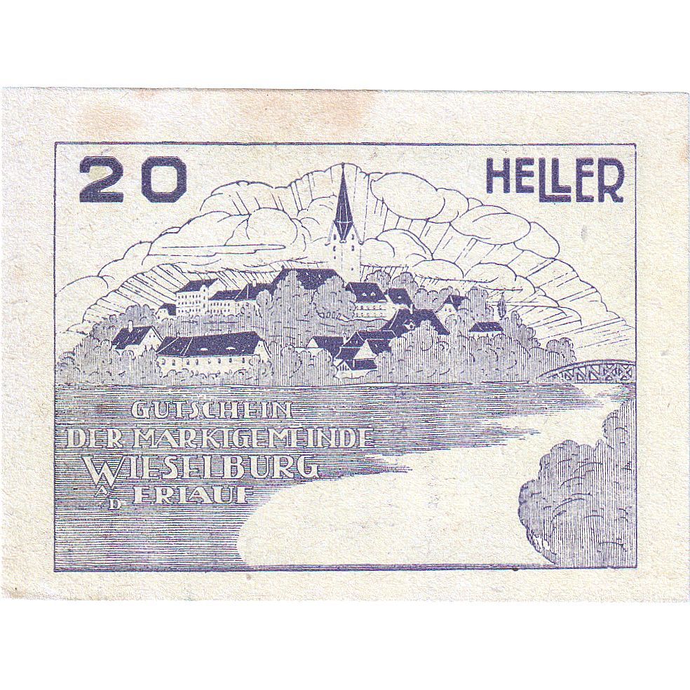 Austria, Wieselburg, 20 Heller, village, 1920, 1920-12-31, EBC, Mehl:FS 1231c