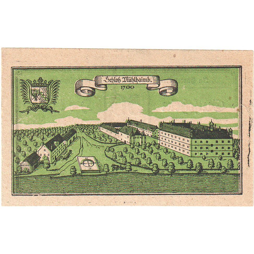 Oostenrijk, Mühlheim, 50 Heller, château, 1920, 1920-10-31, SPL, Mehl:FS 631b2