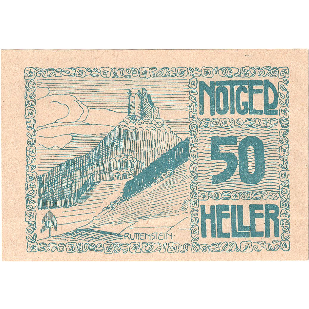 Austria, Pierbach, 50 Heller, ruine, 1921, SC, Mehl:FS 749