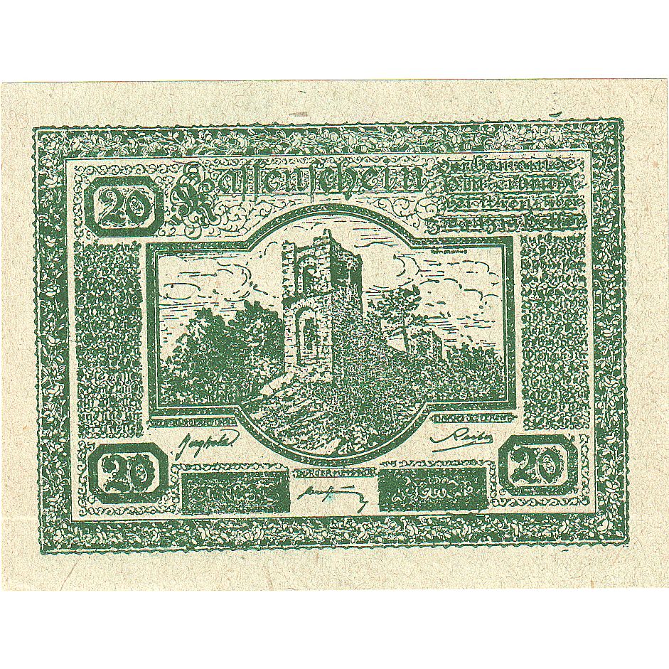 Autriche, Hinterbrühl, 20 Heller, tour, 1920, 1920-04-25, SPL, Mehl:FS 376IIIa
