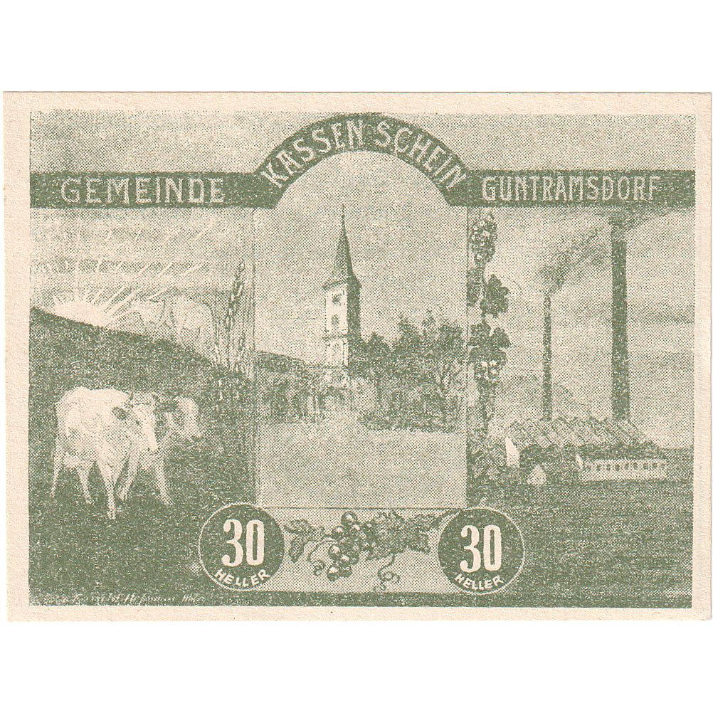 Autriche, Guntramsdorf, 30 Heller, Eglise, 1920, 1920-08-31, SPL, Mehl:FS 310a