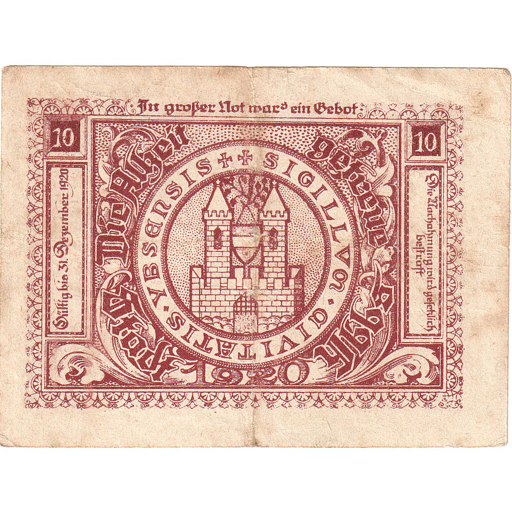 Austria, Ybbs, 10 Heller, village, 1920, 1920-12-31, BC, Mehl:FS 1258a