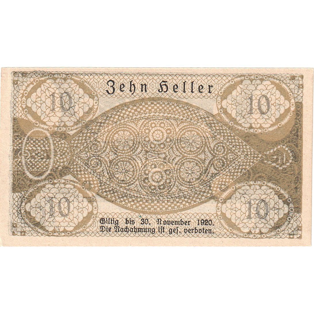 Austria, Pattingham, 10 Heller, château 1920-12-31, AU(55-58), Mehl:FS 723a