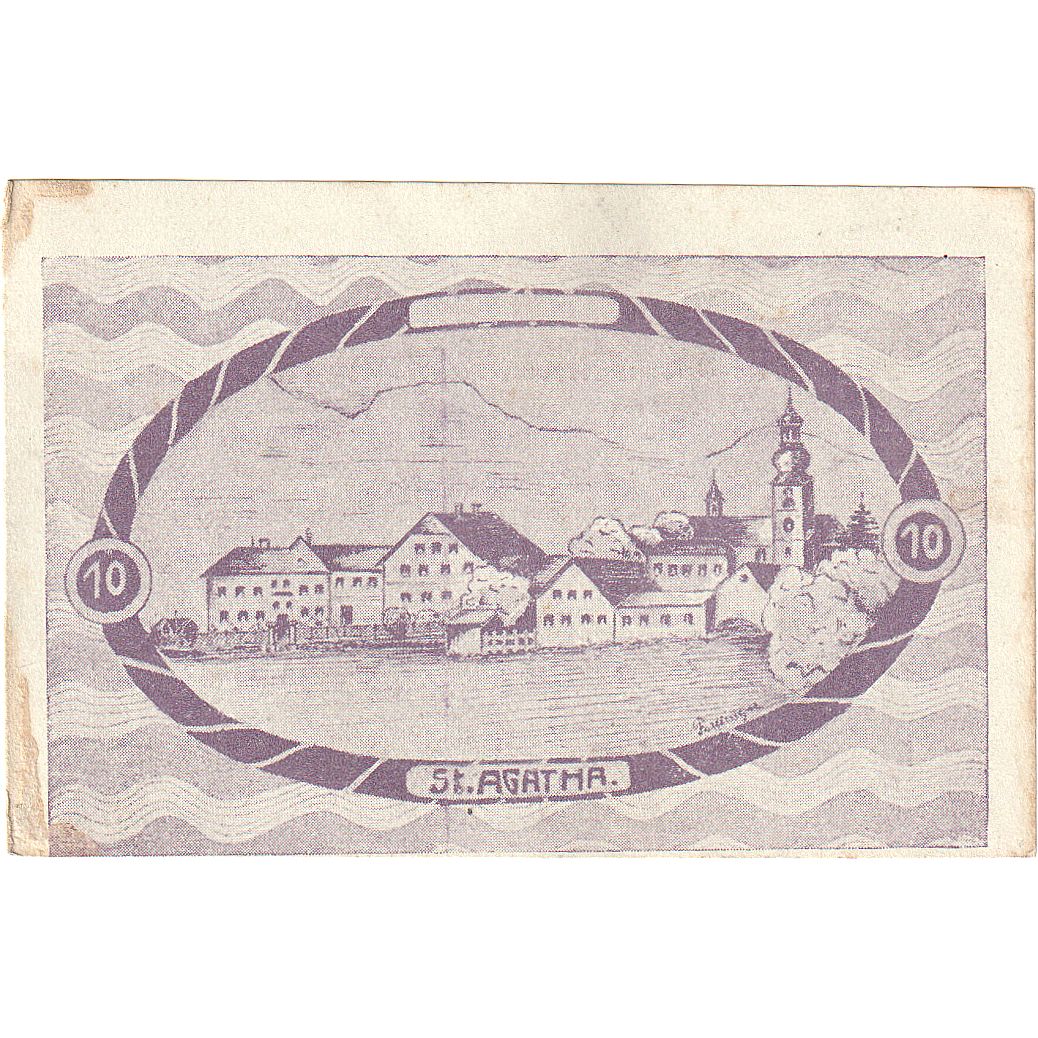 Österreich, St Agatha, 10 Heller, village, 1920, 1920-09-30, SS, Mehl:FS 877Ia