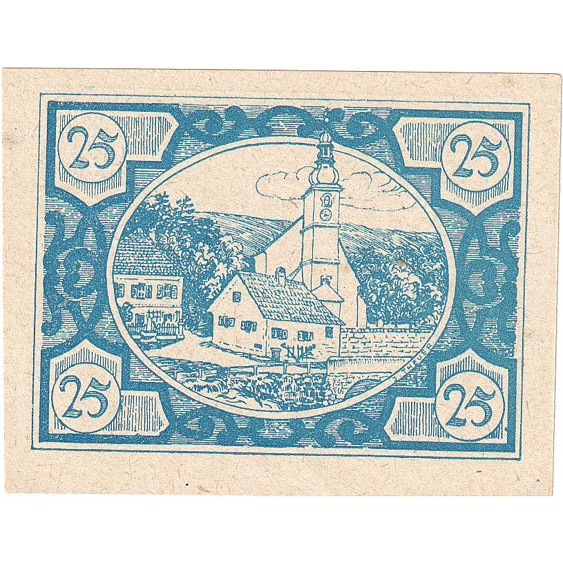 Autriche, Fischlham, 25 Heller, Eglise, 1920, 1920-12-31, SPL, Mehl:FS 203I