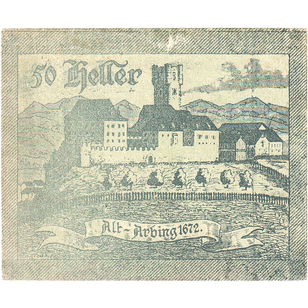 Autriche, Arbing, 50 Heller, château, 1920, 1920-12-31, SUP, Mehl:FS 49a