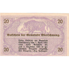 Austria, Eberschwang, 20 Heller, sanglier, 1920-12-01, UNC(63), Mehl:FS 145a