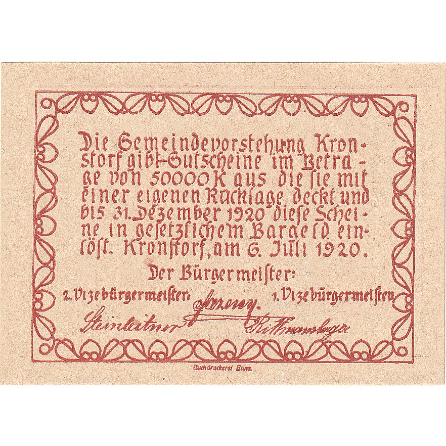 Austria, Kronstorf, 10 Heller, château, 1920, 1920-12-31, SC, Mehl:FS 486a
