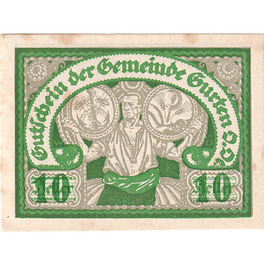 Autriche, Gurten, 10 Heller, Texte, 1920, 1920-10-31, SUP, Mehl:FS 312Ax