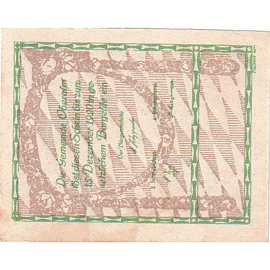 Autriche, Oberalm, 50 Heller, Texte, 1920, 1920-12-15, SUP, Mehl:FS 681IIb