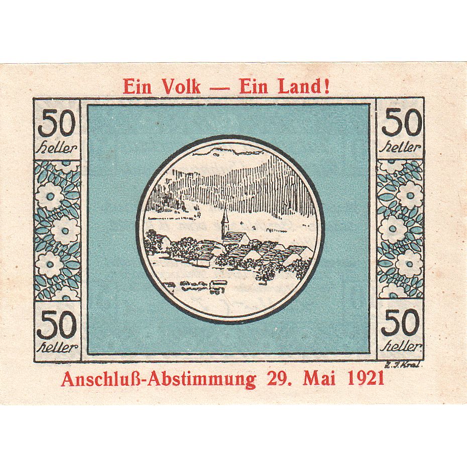Autriche, Fuschl, 50 Heller, paysage, 1922, 1922-01-01, SPL, Mehl:FS 215d