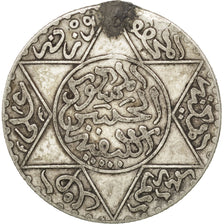 MOROCCO, 2-1/2 Dirhams, 1881, Paris, KM #6, VF(20-25), Silver, Lecompte #132,...