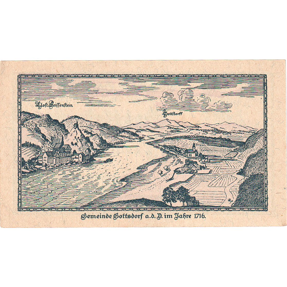 Austria, Gottsdorf 10 Heller, paysage, 1921, 1921-01-31, UNC(63), Mehl:FS 254