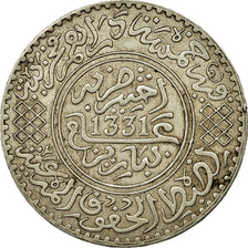 Monnaie, Maroc, Yusuf, 1/2 Rial, 5 Dirhams, 1912, bi-Bariz, Paris, TTB, Argent