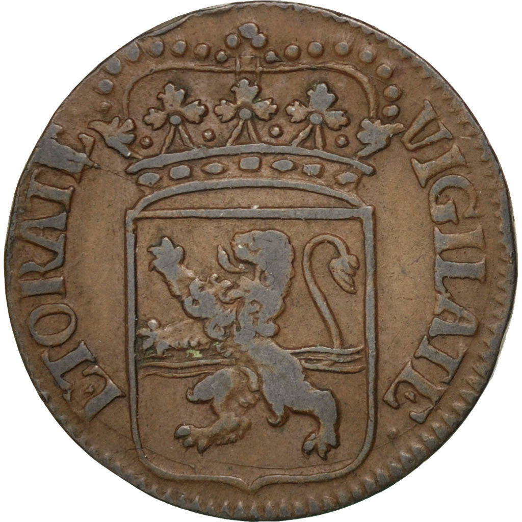 NETHERLANDS, Duit, 1741, KM #90, EF(40-45), Copper, 21.3, 3.12