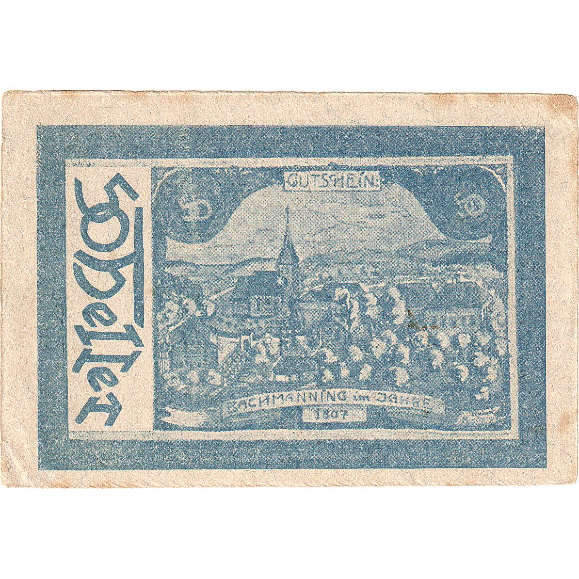 Austria, Bachmanning, 50 Heller, Eglise, 1921, 1921-06-15, EBC, Mehl:FS 72Ia