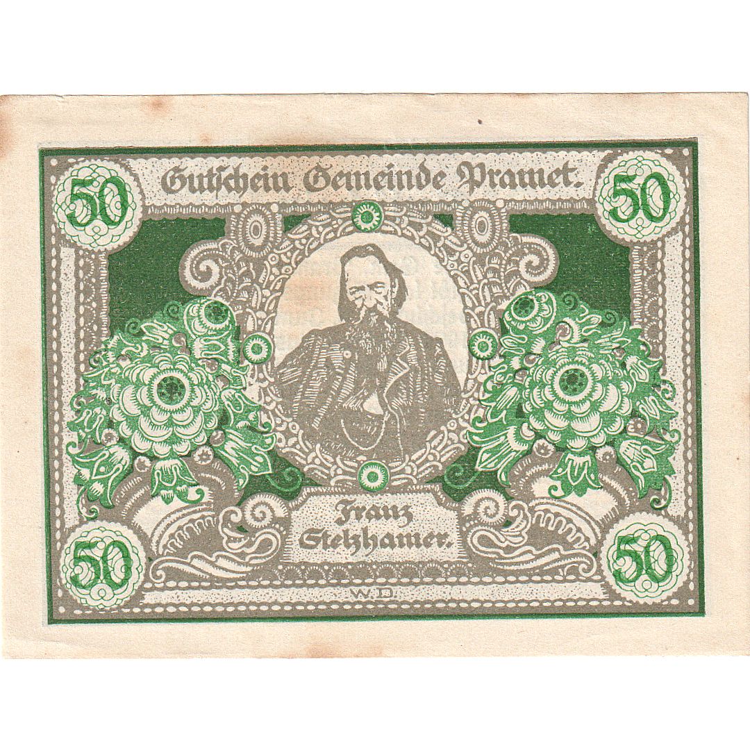 Austria, Pramet, 50 Heller, personnage, 1920, 1920-11-30, EBC, Mehl:FS 781a