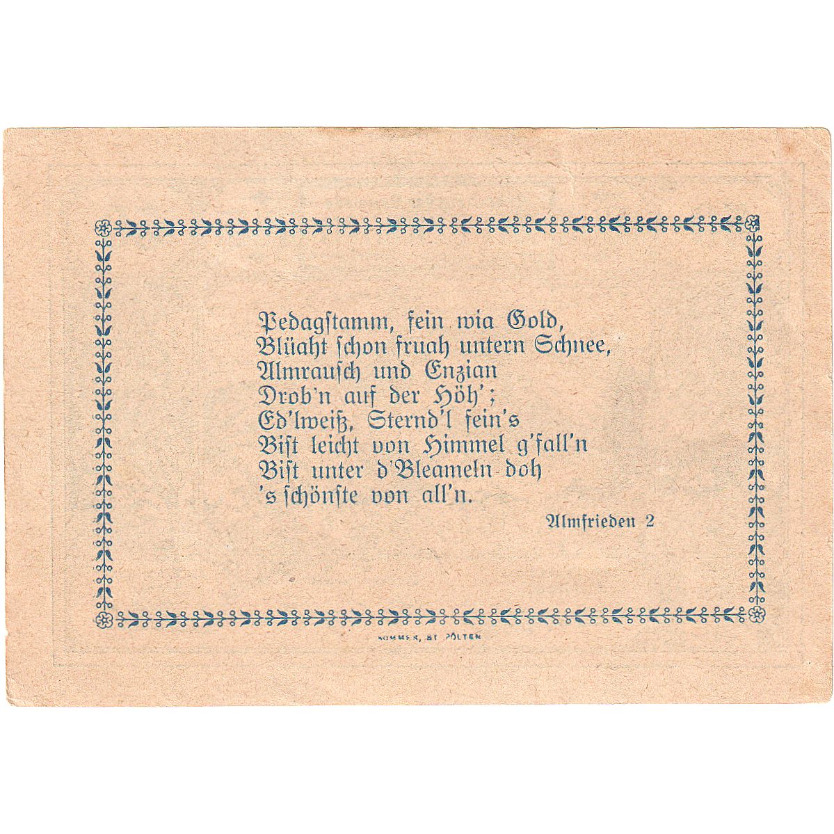 Austria, Mitterbach, 50 Heller, montagne, 1920, 1920-12-31, EBC, Mehl:FS 618a