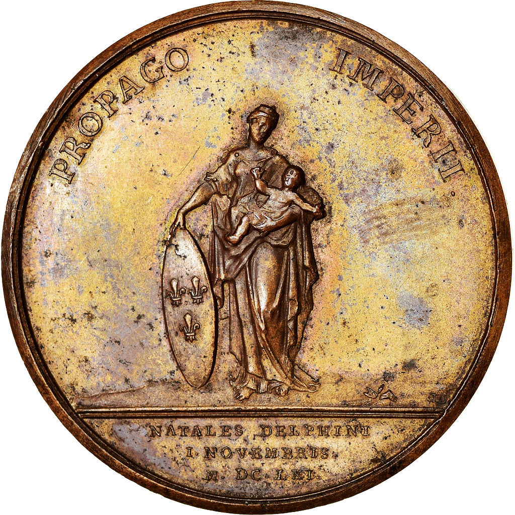 France, Medal, Louis XIV, Naissance du Dauphin, History, 1661, Mauger, Restrike