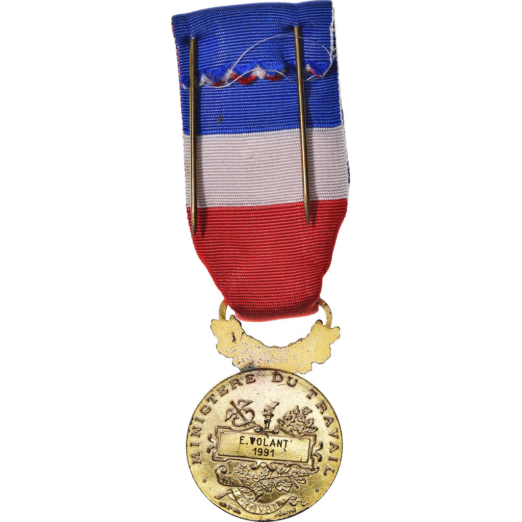 France, Médaille d'honneur du travail, Médaille, 1991, Très bon état