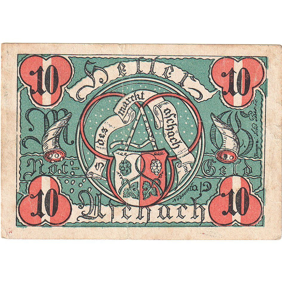 Oostenrijk, Aschach, 10 Heller, Blason, 1920, TB, Mehl:FS 53IIb01