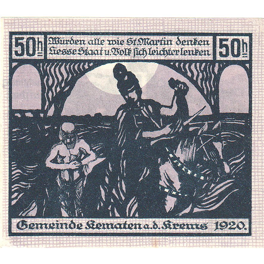 Autriche, Kematen, 50 Heller, Eglise, 1920, 1920-12-31, SPL, Mehl:FS 430a