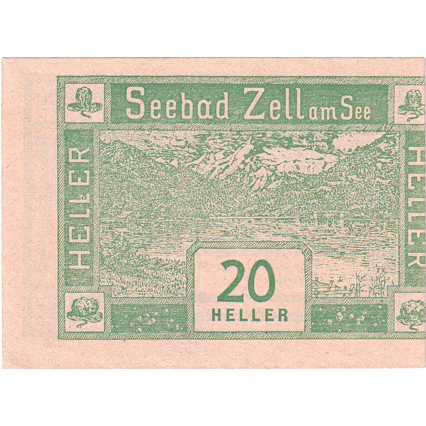 Autriche, Zell am See, 20 Heller, fleuve, 1920, 1920-08-31, SPL, Mehl:FS 1270I