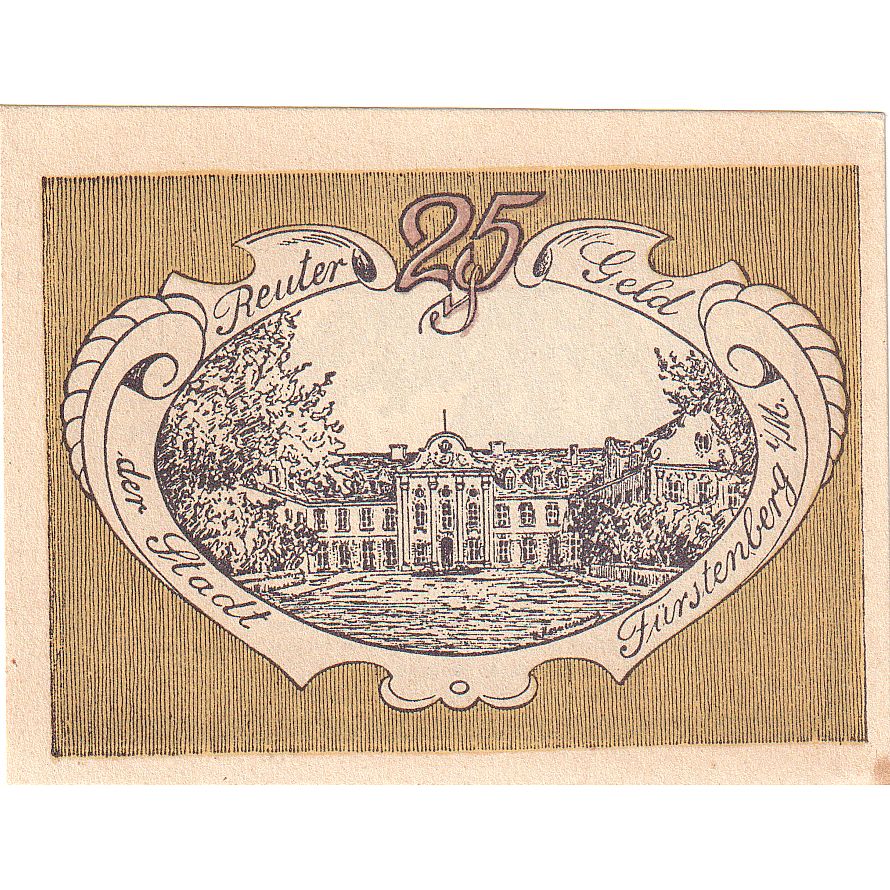 Áustria, Furstenberg in Meckl, 25 Pfennig, 1922-05-31, UNC(63) Mehl:FS 402.15