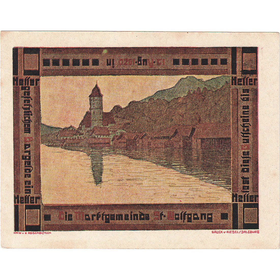 Autriche, St Wolfgang, 10 Heller, Eglise, 1920, 1920-08-15, SPL, Mehl:FS 947a