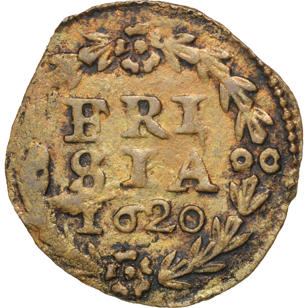 Paesi Bassi, FRIESLAND, Duit, 1620, MB+, Rame, KM:16