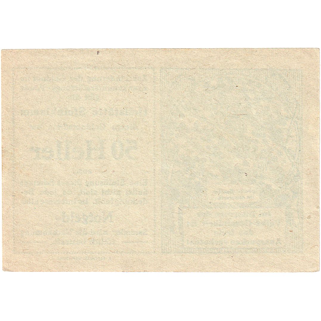 Autriche, Steinklamm, 50 Heller, parchemin, 1920, SPL, Mehl:FS 1031a1